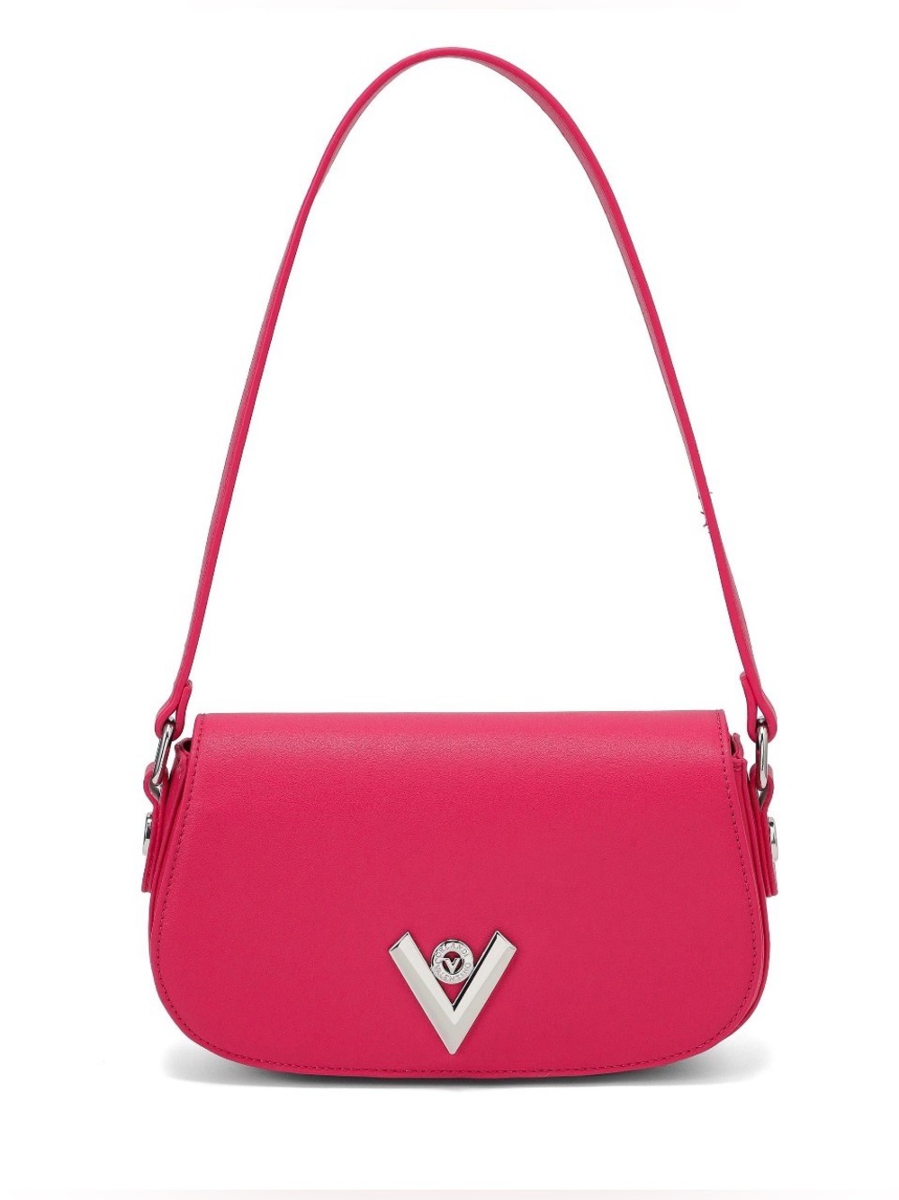Valentino Orlandi Hot Pink Leather Crossbody with V-Logo